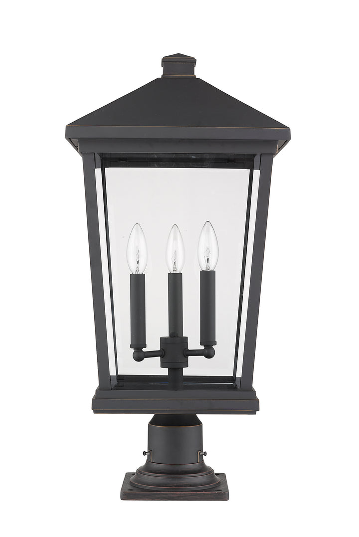 Z-Lite Canada - 568PHXLR-533PM-ORB - Three Light Outdoor Pier Mounted Fixture - Beacon - Oil Rubbed Bronze