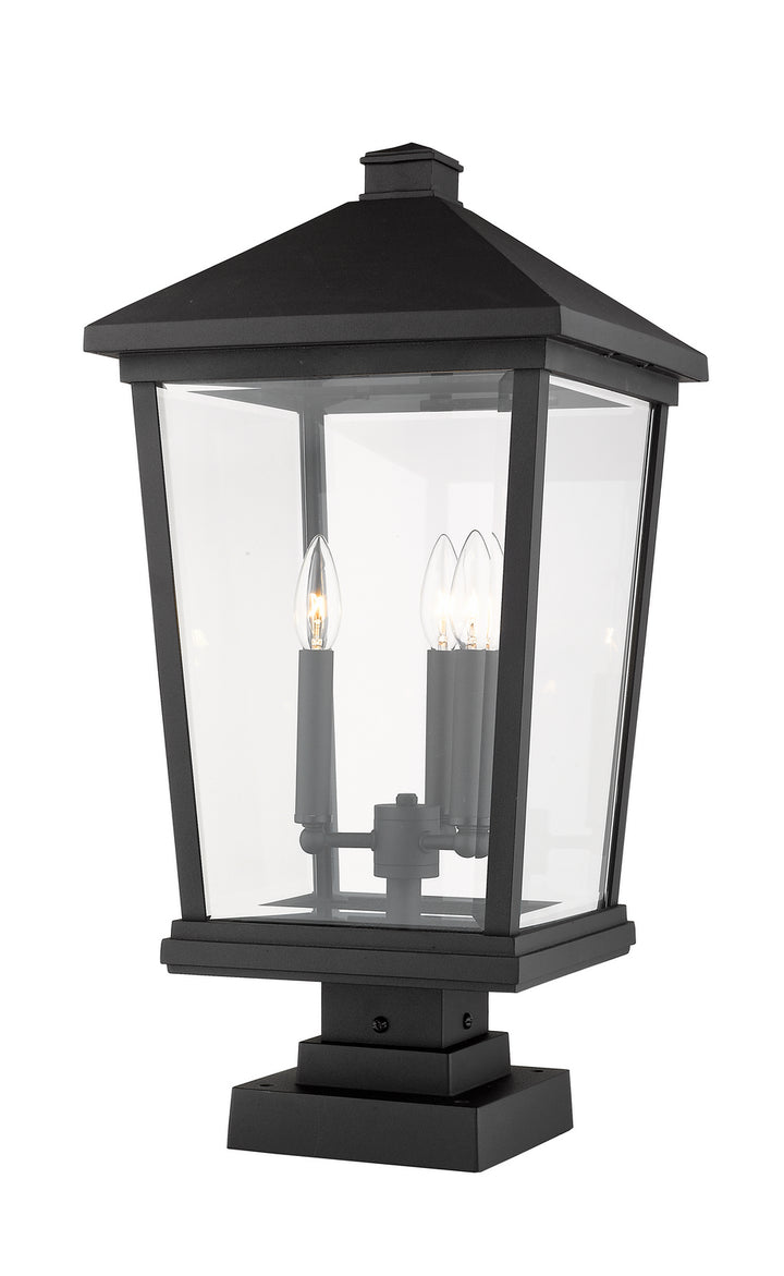 Z-Lite Canada - 568PHXLS-SQPM-BK - Three Light Outdoor Pier Mounted Fixture - Beacon - Black