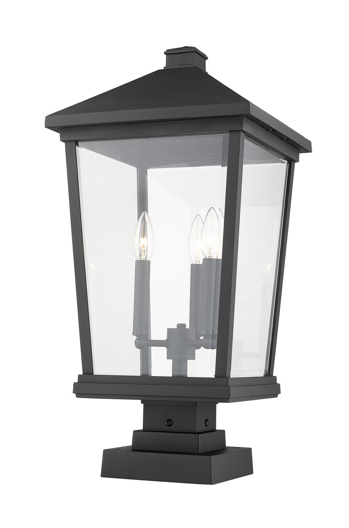 Z-Lite Canada - 568PHXLS-SQPM-BK - Three Light Outdoor Pier Mounted Fixture - Beacon - Black