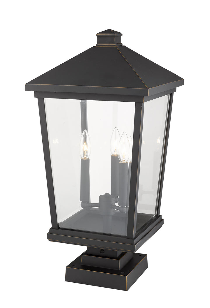 Z-Lite Canada - 568PHXLS-SQPM-ORB - Three Light Outdoor Pier Mounted Fixture - Beacon - Oil Rubbed Bronze