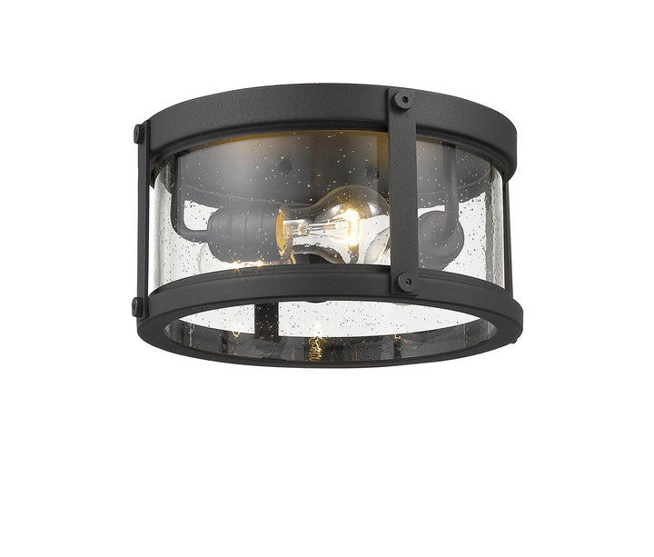 Z-Lite Canada - 569F-BK - Three Light Outdoor Flush Mount - Roundhouse - Black