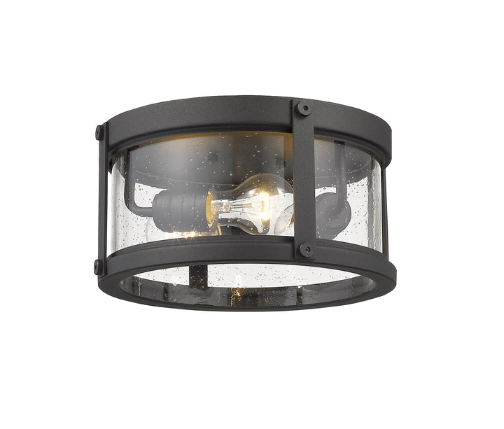 Z-Lite Canada - 569F-BK - Three Light Outdoor Flush Mount - Roundhouse - Black