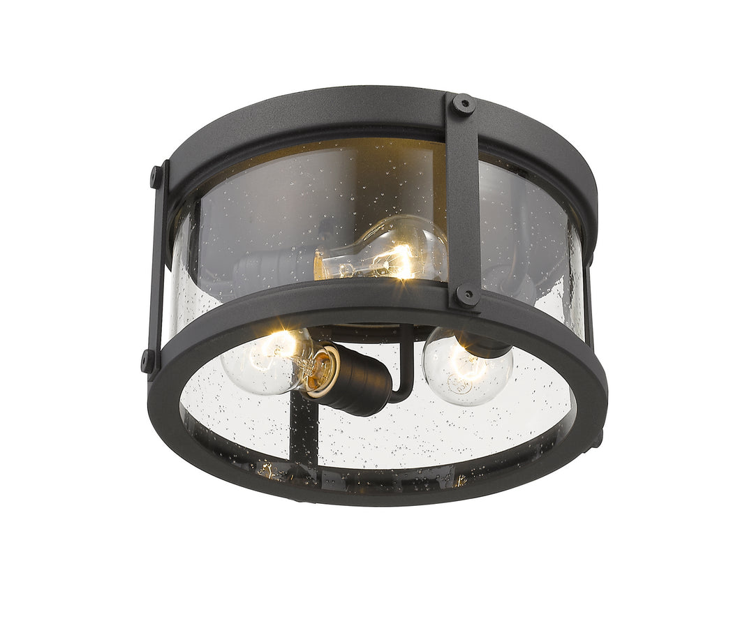 Z-Lite Canada - 569F-BK - Three Light Outdoor Flush Mount - Roundhouse - Black