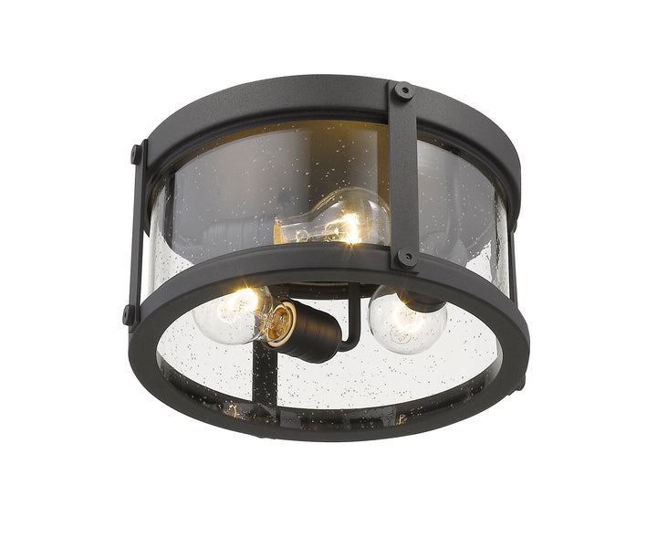 Z-Lite Canada - 569F-BK - Three Light Outdoor Flush Mount - Roundhouse - Black