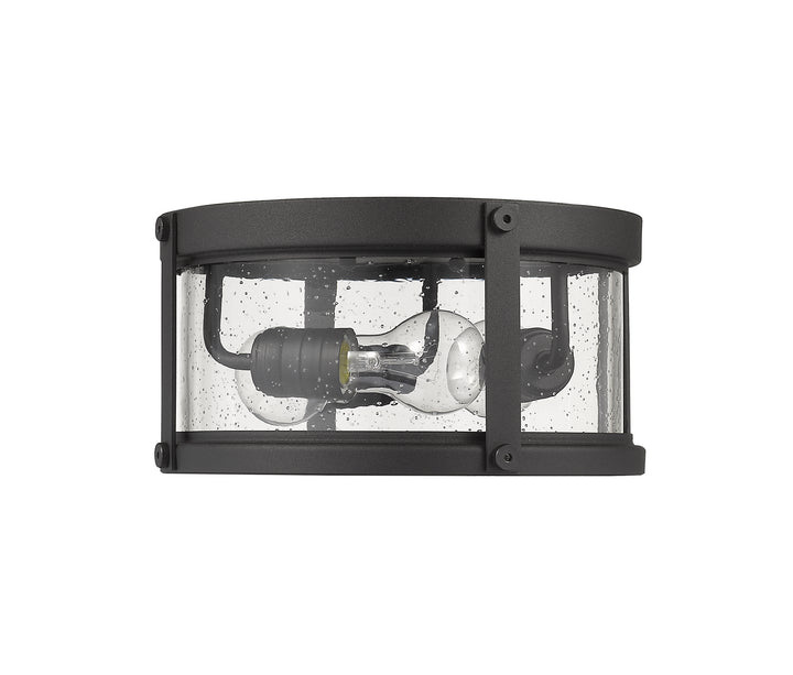 Z-Lite Canada - 569F-BK - Three Light Outdoor Flush Mount - Roundhouse - Black