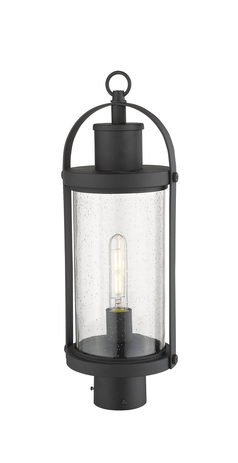 Z-Lite Canada - 569PHM-BK - One Light Outdoor Post Mount Fixture - Roundhouse - Black