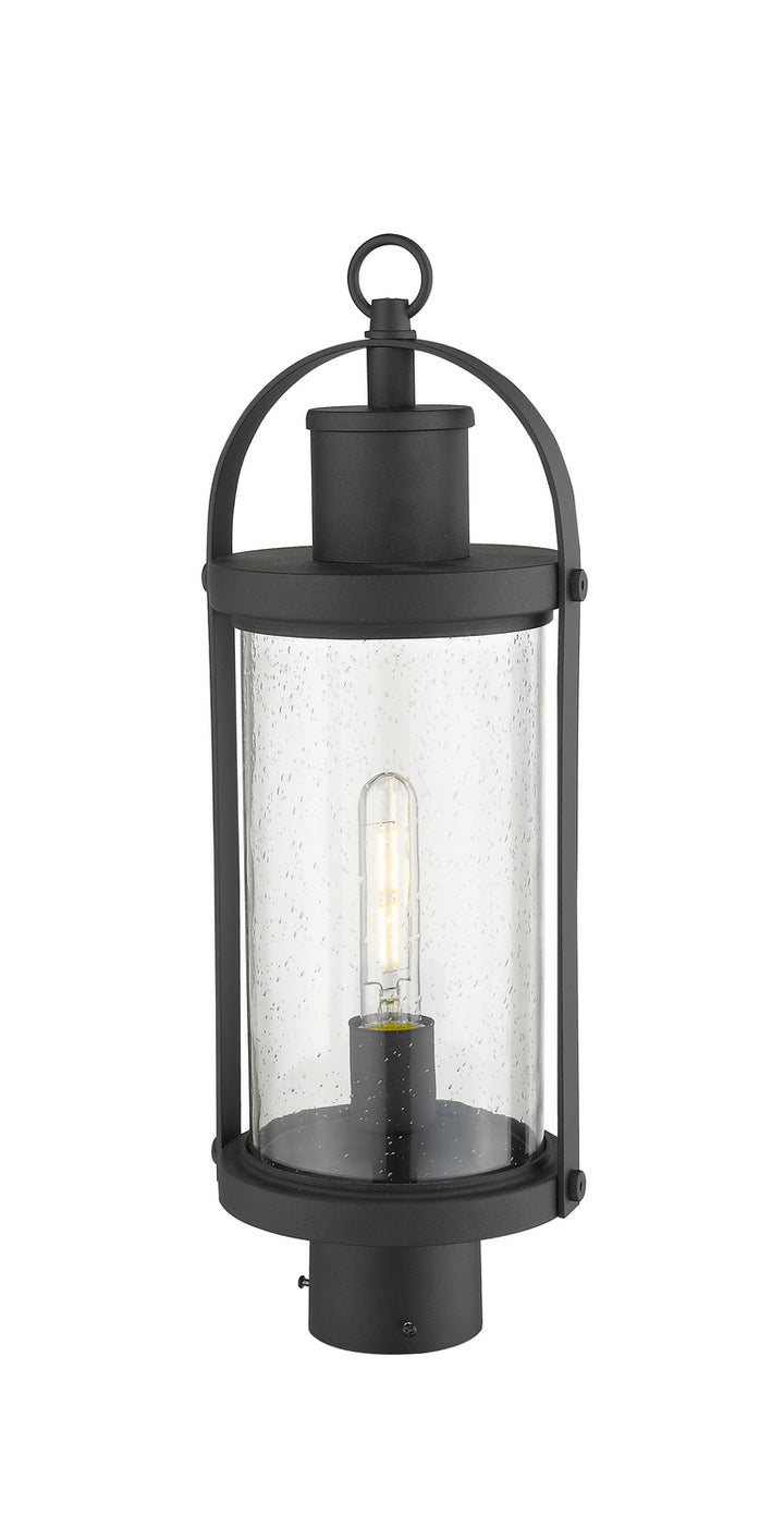 Z-Lite Canada - 569PHM-BK - One Light Outdoor Post Mount Fixture - Roundhouse - Black
