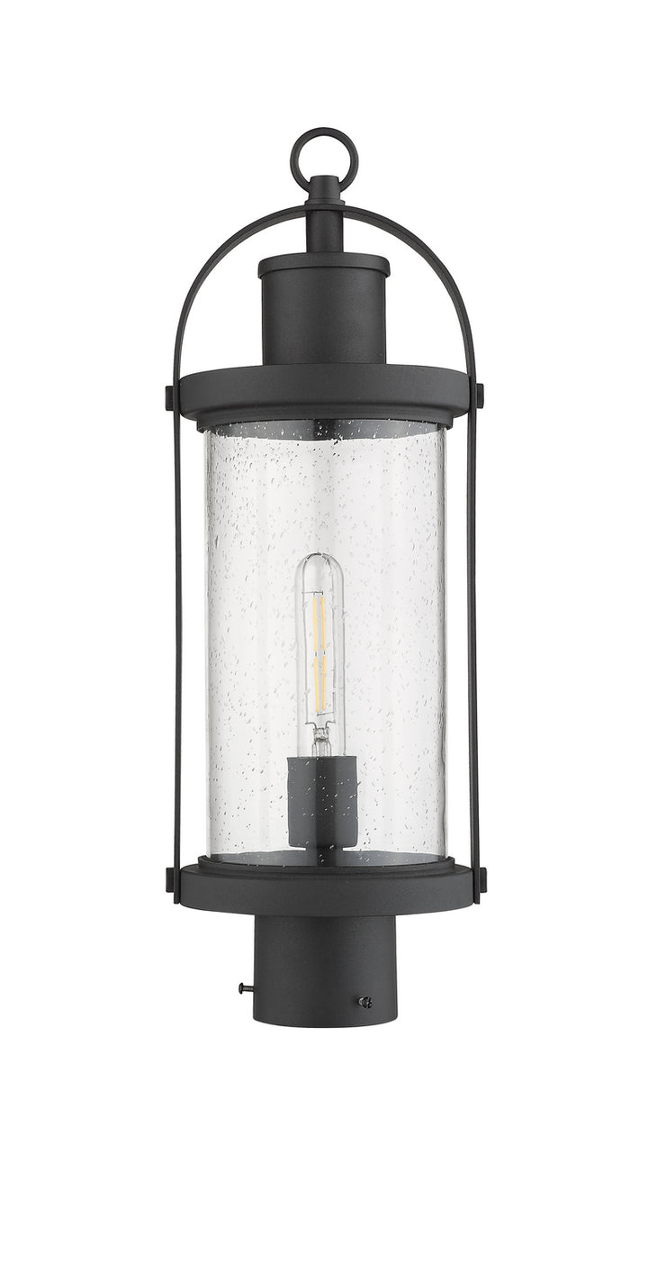 Z-Lite Canada - 569PHM-BK - One Light Outdoor Post Mount Fixture - Roundhouse - Black
