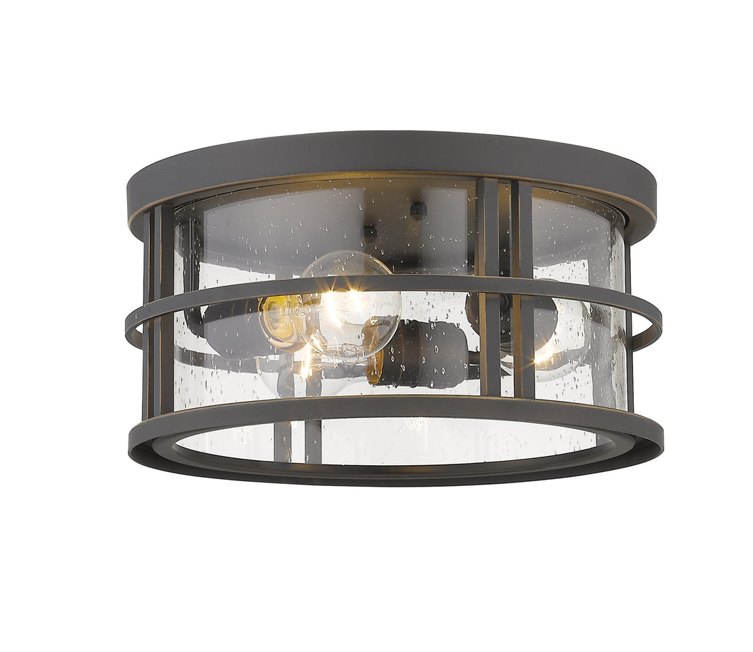 Jordan Three Light Outdoor Flush Mount in Oil Rubbed Bronze - available from The Lighting Shoppe, trusted by Canadian homeowners