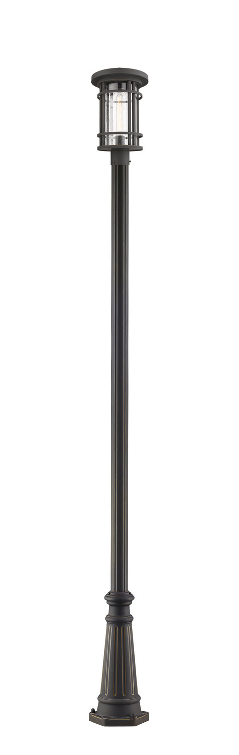 Jordan One Light Outdoor Post Mounted Fixture in Oil Rubbed Bronze - available from The Lighting Shoppe, trusted by Canadian homeowners