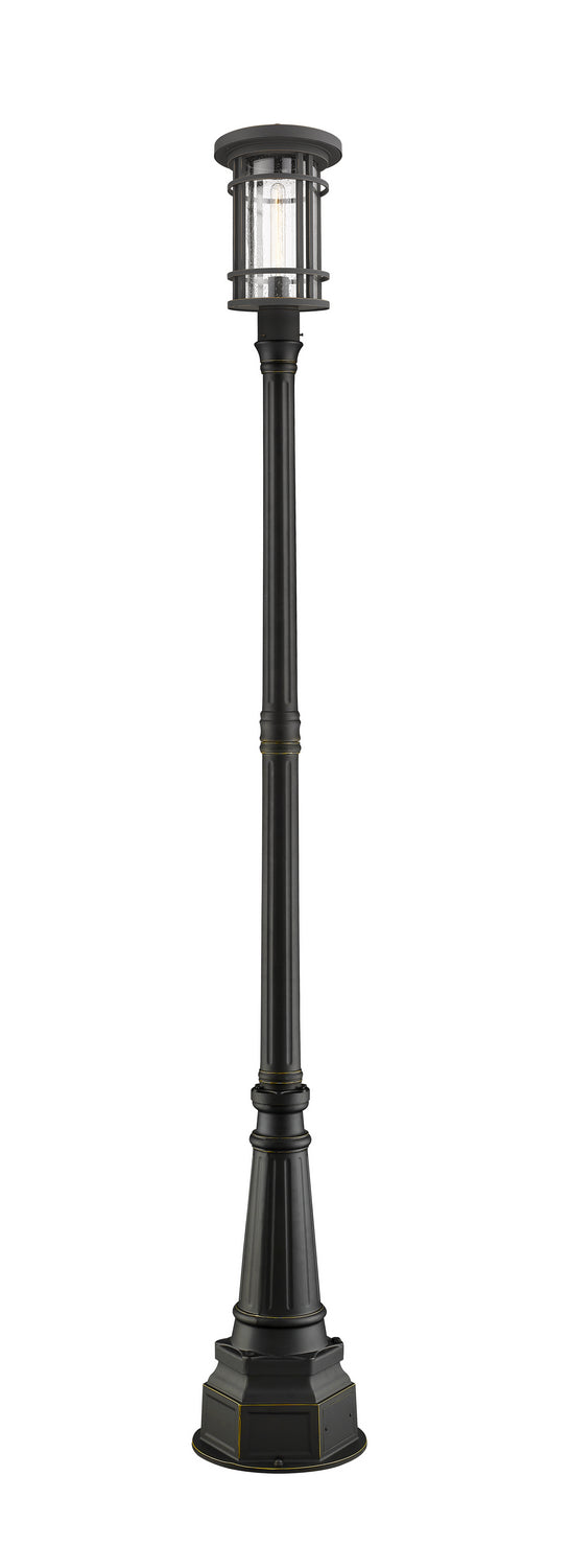 Jordan One Light Outdoor Post Mounted Fixture in Oil Rubbed Bronze - available from The Lighting Shoppe, trusted by Canadian homeowners