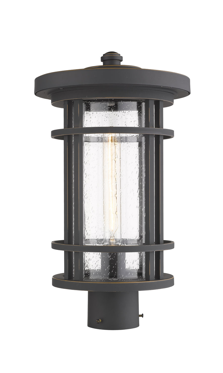 Jordan One Light Outdoor Post Mount Fixture in Oil Rubbed Bronze - available from The Lighting Shoppe, trusted by Canadian homeowners