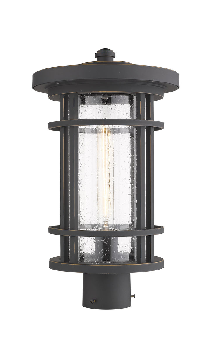 Jordan One Light Outdoor Post Mount Fixture in Oil Rubbed Bronze - available from The Lighting Shoppe, trusted by Canadian homeowners