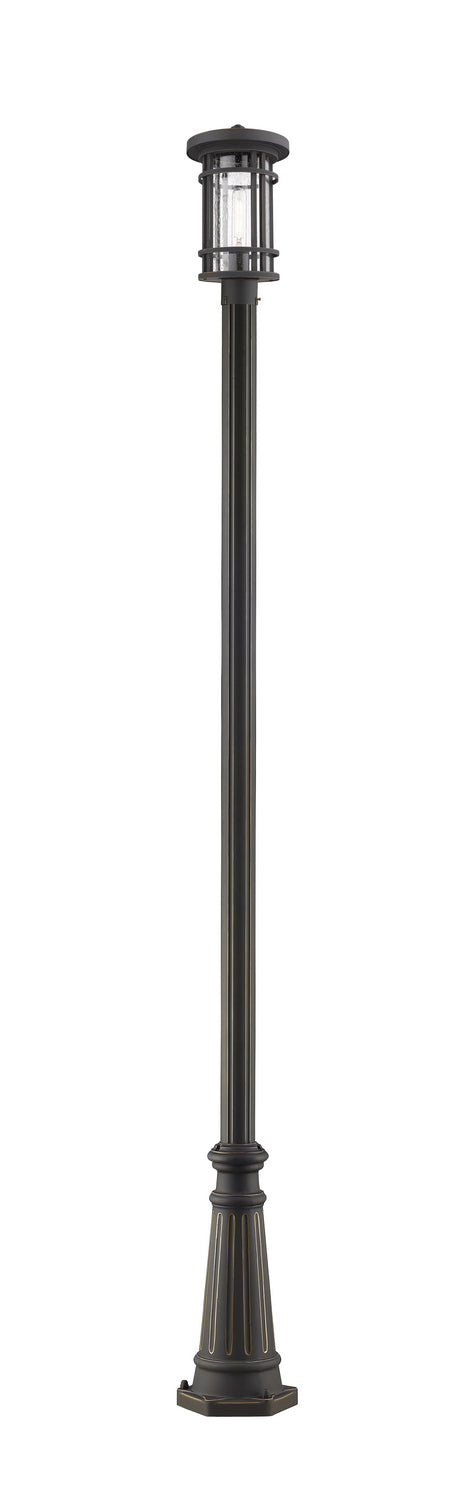Jordan One Light Outdoor Post Mounted Fixture in Oil Rubbed Bronze - available from The Lighting Shoppe, trusted by Canadian homeowners
