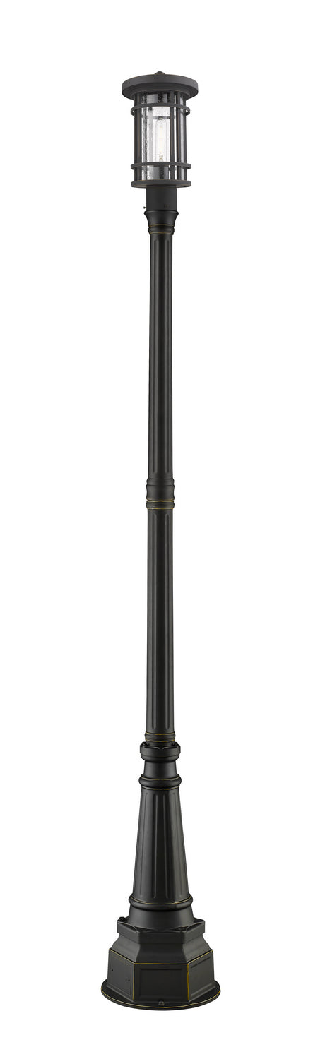 Jordan One Light Outdoor Post Mounted Fixture in Oil Rubbed Bronze - available from The Lighting Shoppe, trusted by Canadian homeowners