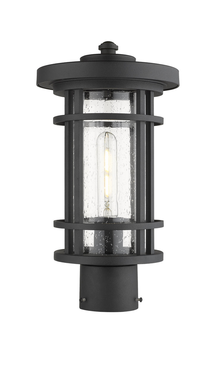 Jordan One Light Outdoor Post Mount Fixture in Black - available from The Lighting Shoppe, trusted by Canadian homeowners