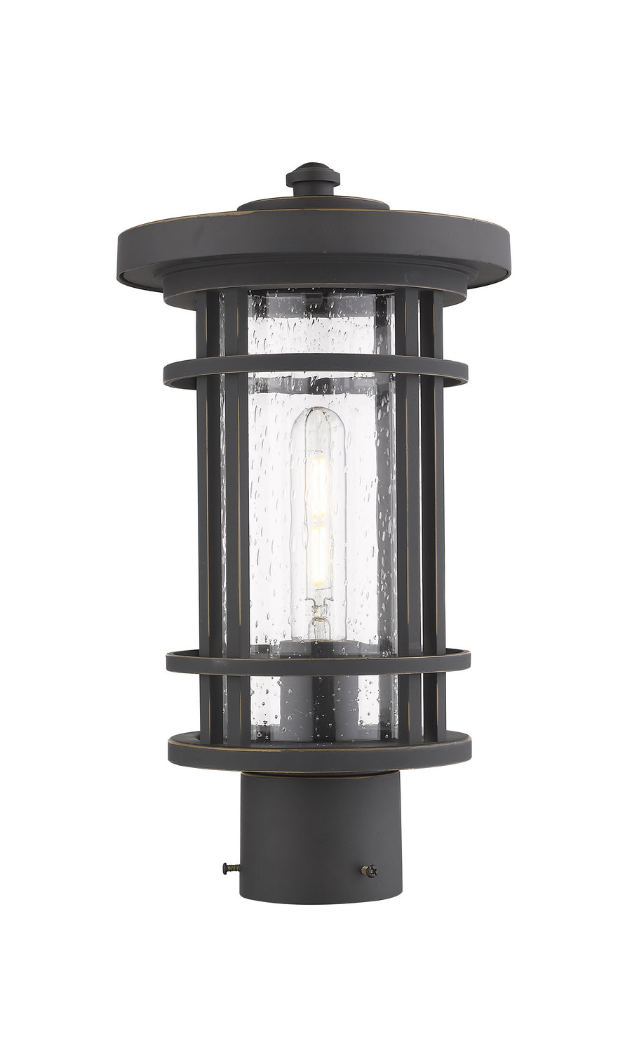 Jordan One Light Outdoor Post Mount Fixture in Oil Rubbed Bronze - available from The Lighting Shoppe, trusted by Canadian homeowners