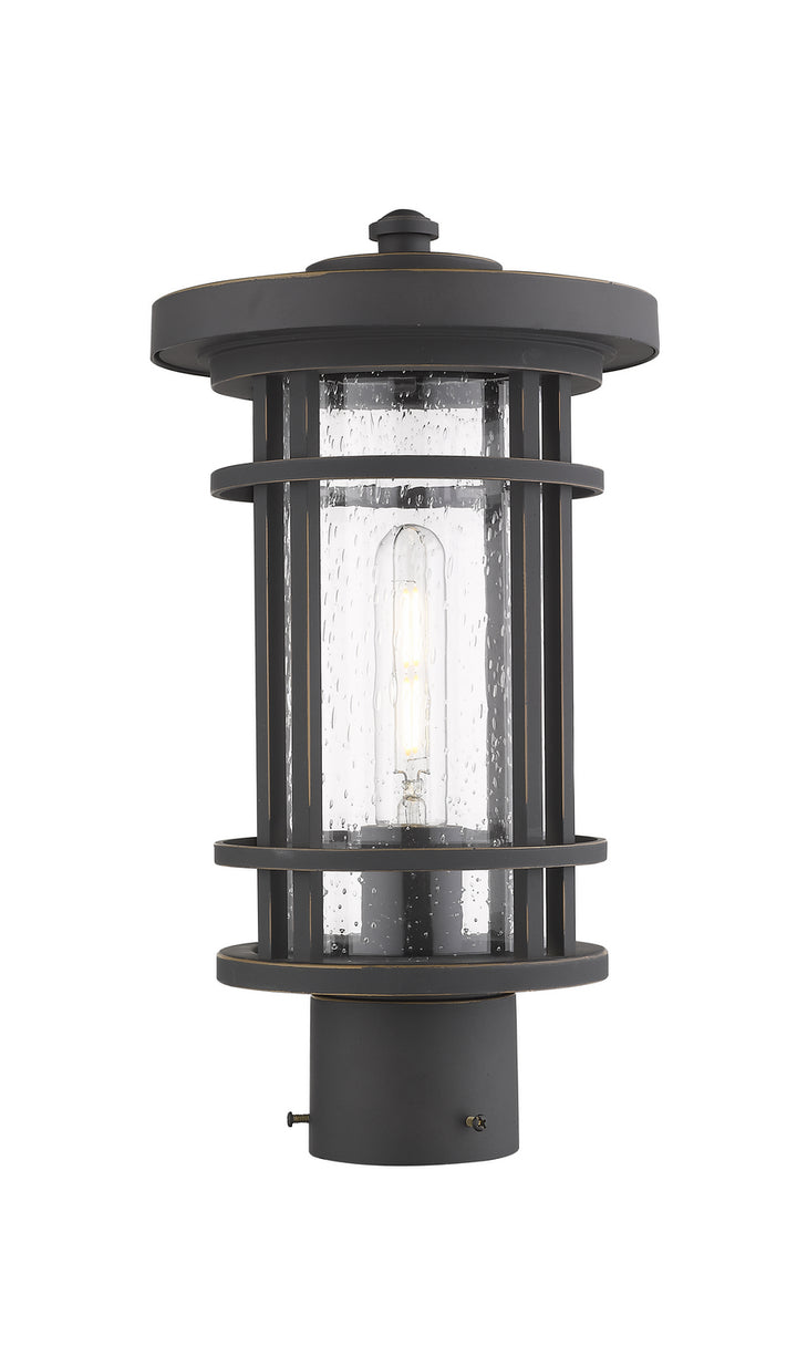 Jordan One Light Outdoor Post Mount Fixture in Oil Rubbed Bronze - available from The Lighting Shoppe, trusted by Canadian homeowners