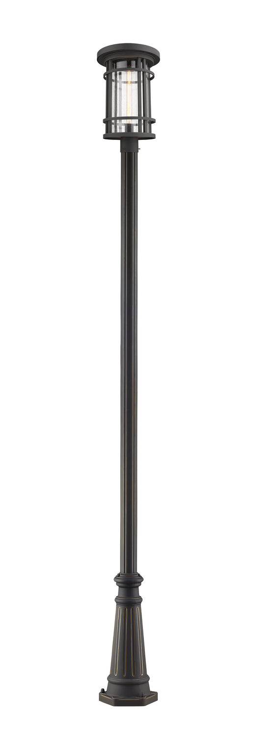 Jordan One Light Outdoor Post Mounted Fixture in Oil Rubbed Bronze - available from The Lighting Shoppe, trusted by Canadian homeowners