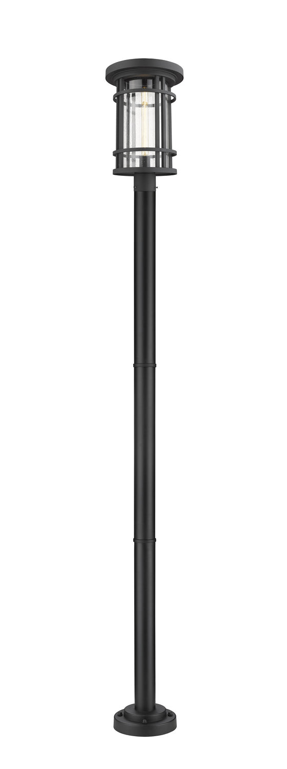 Jordan One Light Outdoor Post Mounted Fixture in Black - available from The Lighting Shoppe, trusted by Canadian homeowners