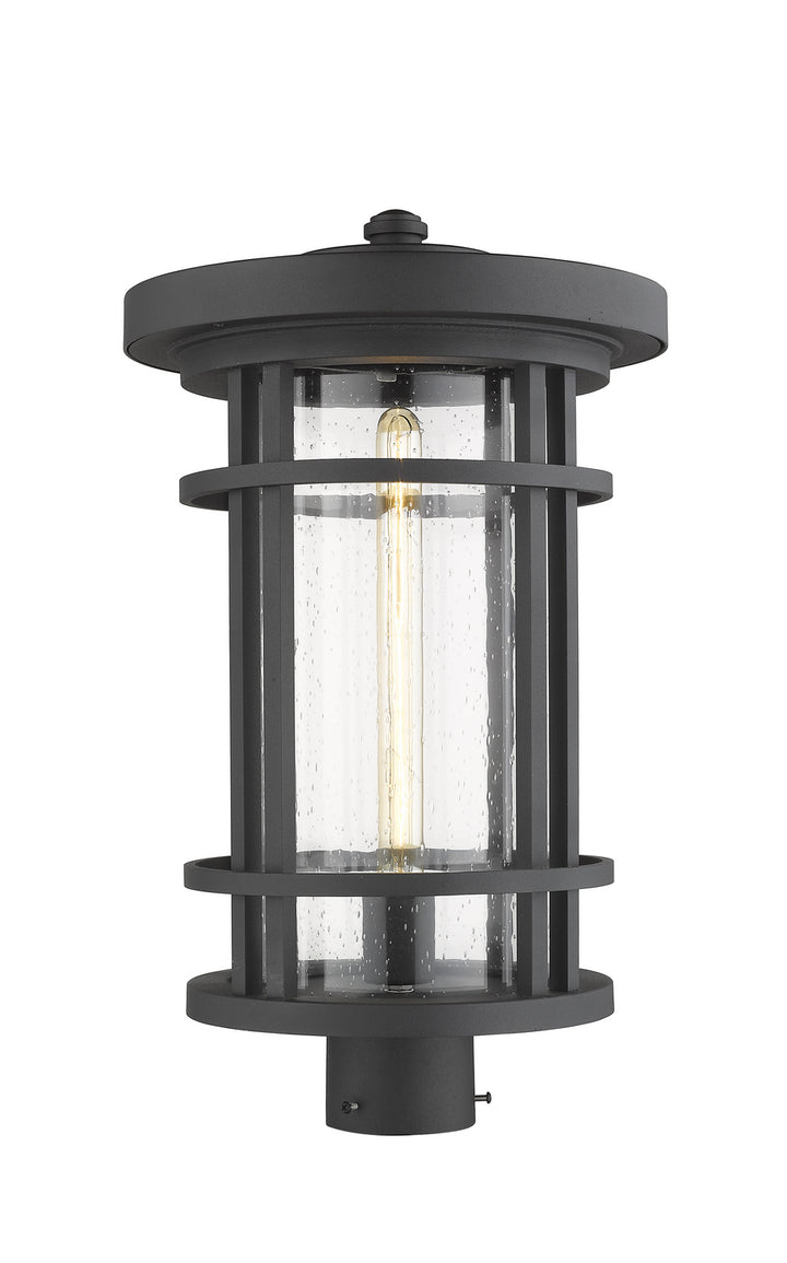 Jordan One Light Outdoor Post Mount Fixture in Black - available from The Lighting Shoppe, trusted by Canadian homeowners