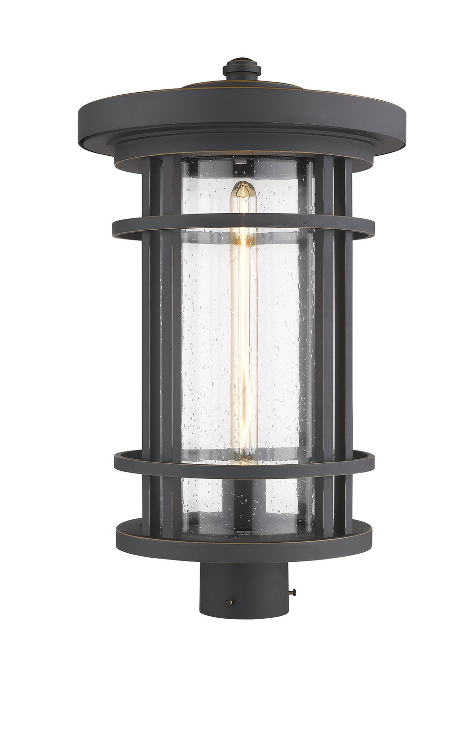Jordan One Light Outdoor Post Mount Fixture in Oil Rubbed Bronze - available from The Lighting Shoppe, trusted by Canadian homeowners