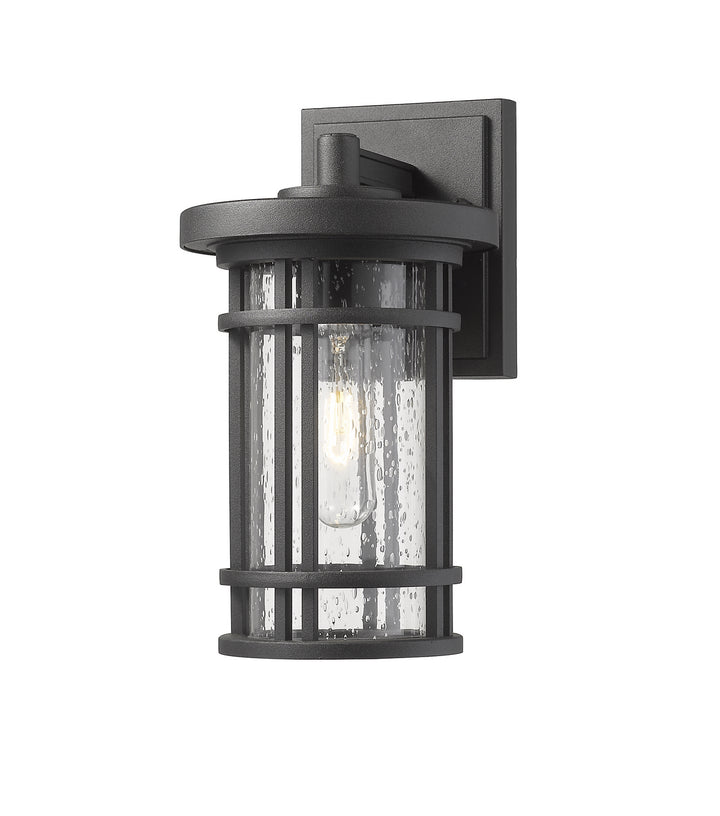 Jordan One Light Outdoor Wall Light in Black - available from The Lighting Shoppe, trusted by Canadian homeowners