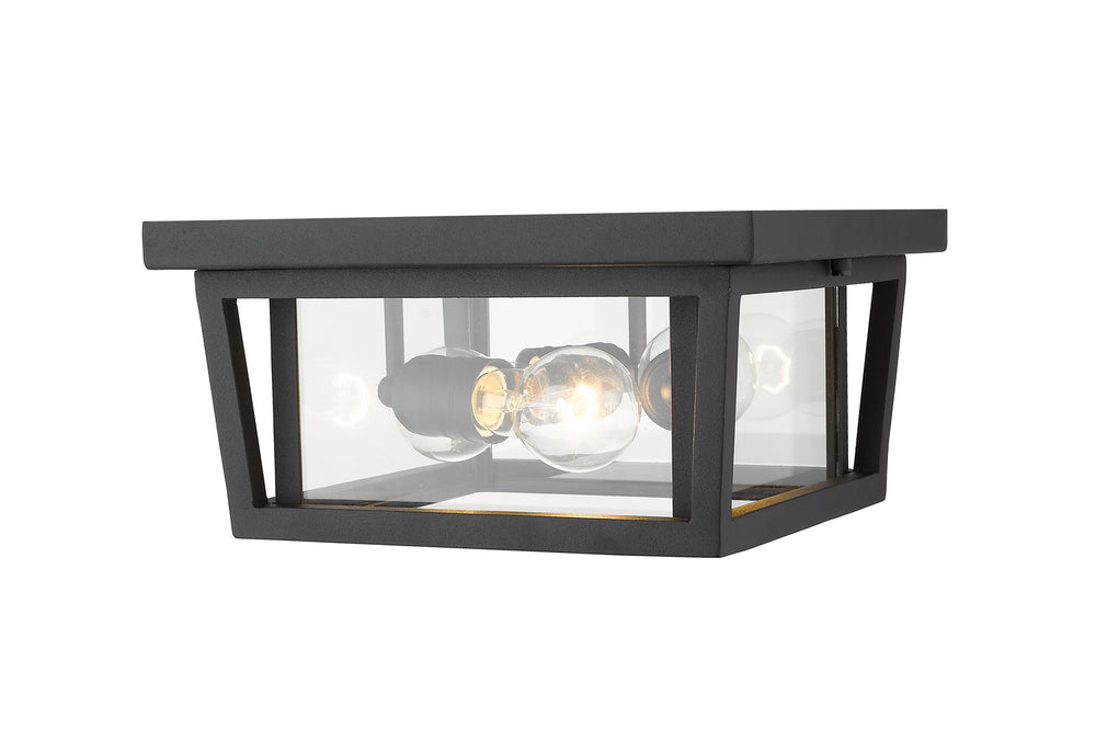 Z-Lite Canada - 571F-BK - Three Light Outdoor Flush Mount - Seoul - Black