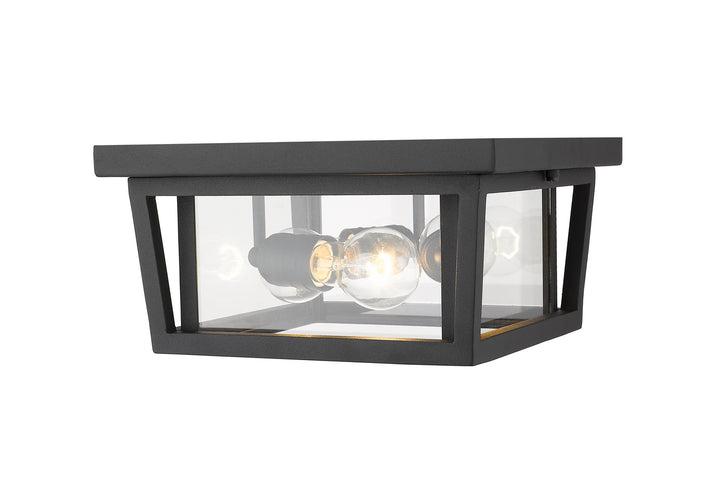 Z-Lite Canada - 571F-BK - Three Light Outdoor Flush Mount - Seoul - Black