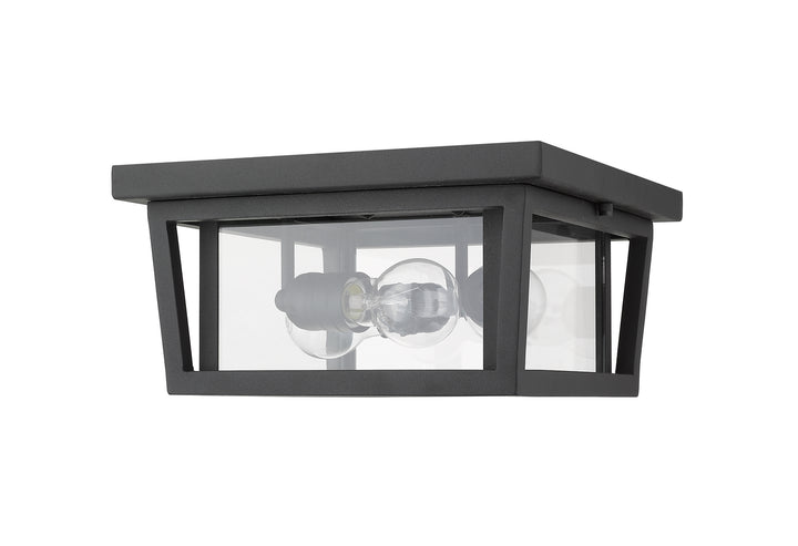 Z-Lite Canada - 571F-BK - Three Light Outdoor Flush Mount - Seoul - Black