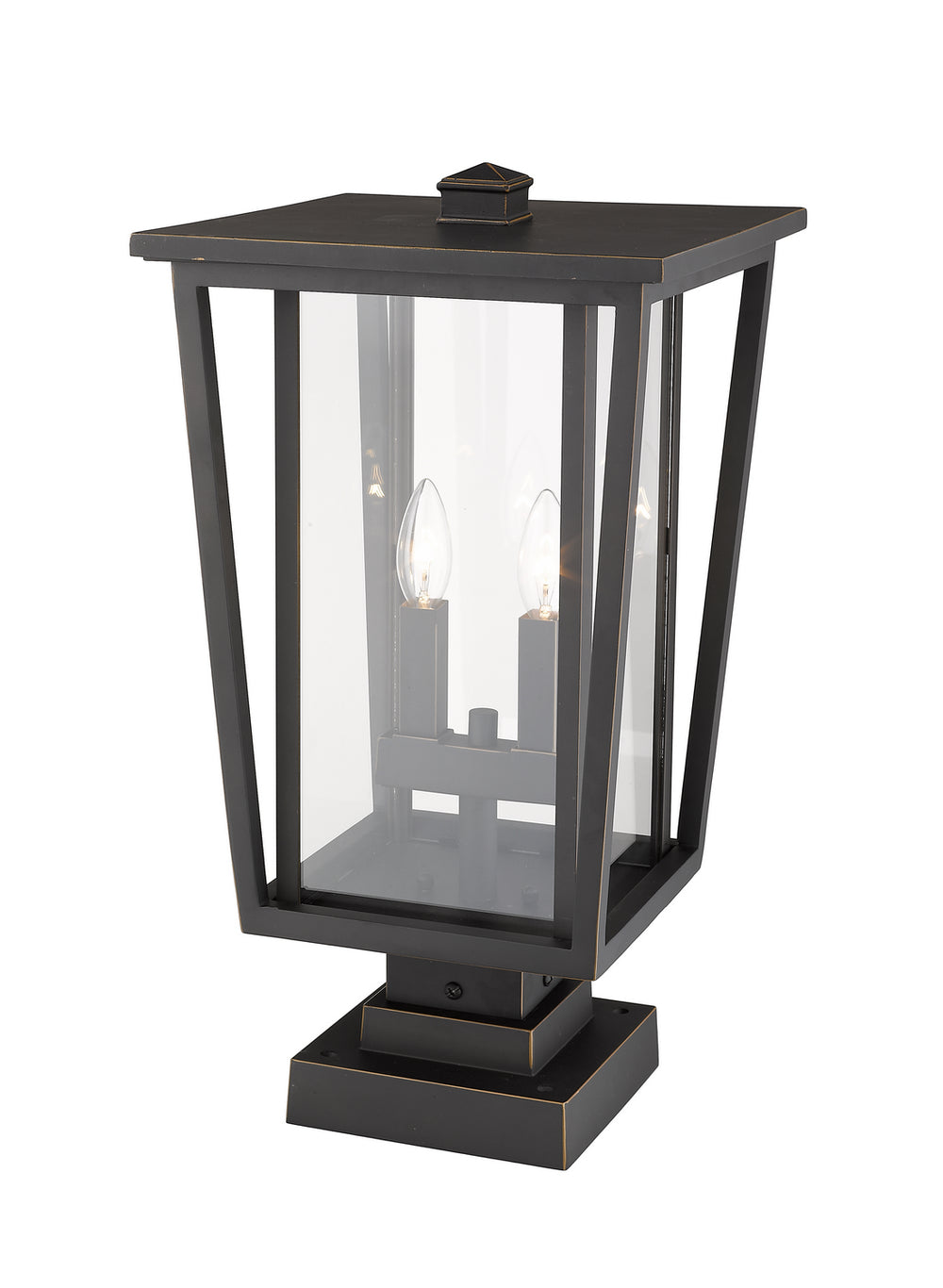 Z-Lite Canada - 571PHBS-SQPM-ORB - Two Light Outdoor Pier Mounted Fixture - Seoul - Oil Rubbed Bronze