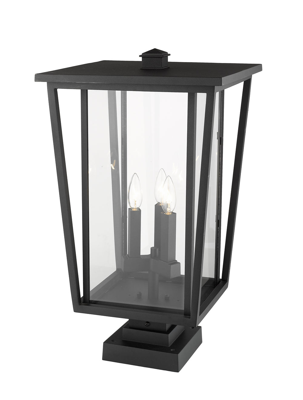 Z-Lite Canada - 571PHXLS-SQPM-BK - Three Light Outdoor Pier Mounted Fixture - Seoul - Black