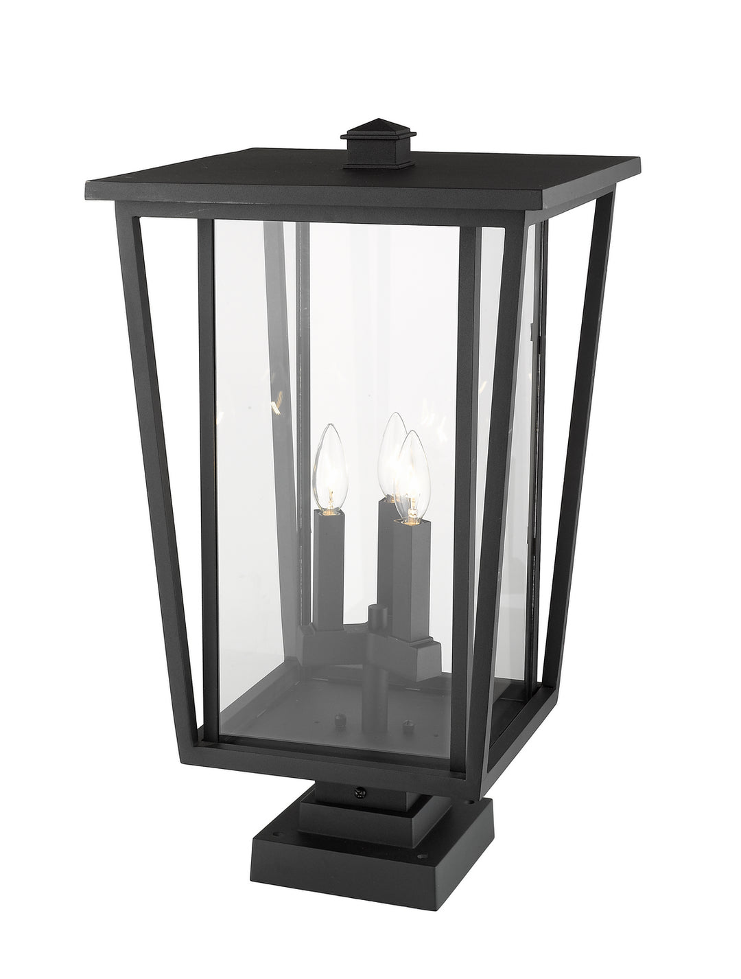 Z-Lite Canada - 571PHXLS-SQPM-BK - Three Light Outdoor Pier Mounted Fixture - Seoul - Black