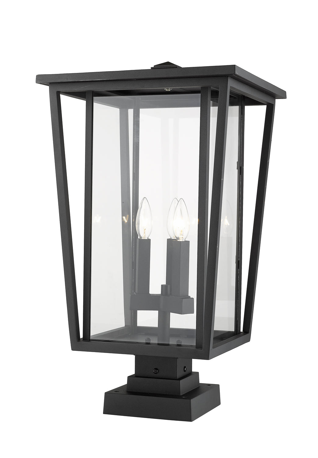 Z-Lite Canada - 571PHXLS-SQPM-BK - Three Light Outdoor Pier Mounted Fixture - Seoul - Black