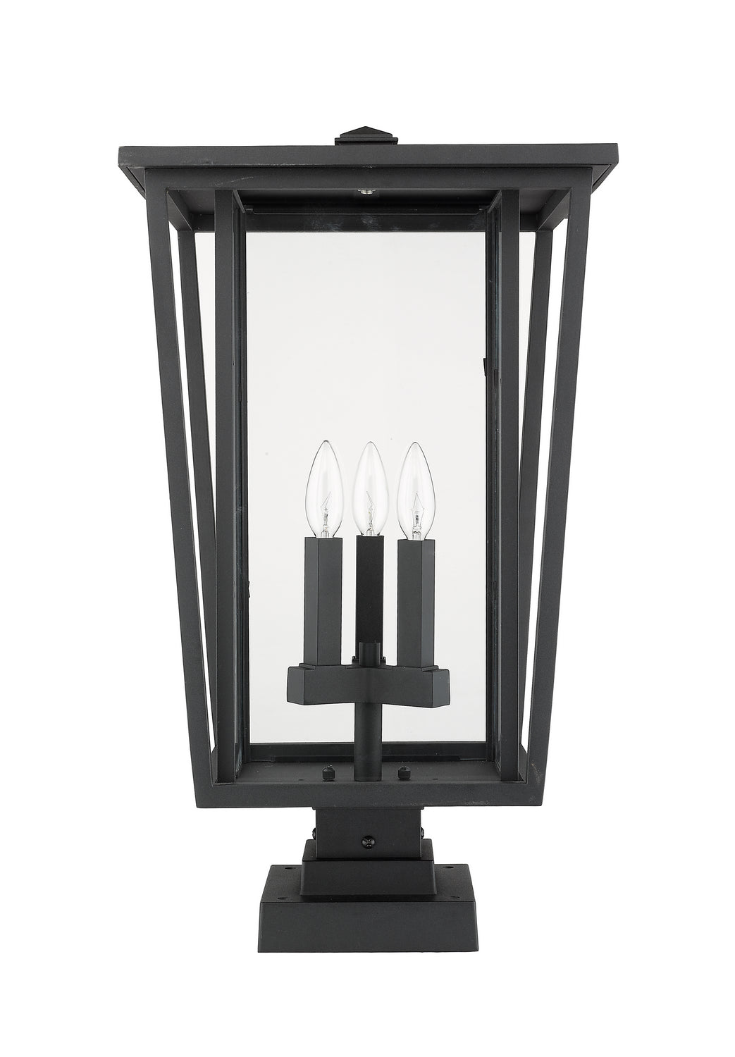 Z-Lite Canada - 571PHXLS-SQPM-BK - Three Light Outdoor Pier Mounted Fixture - Seoul - Black
