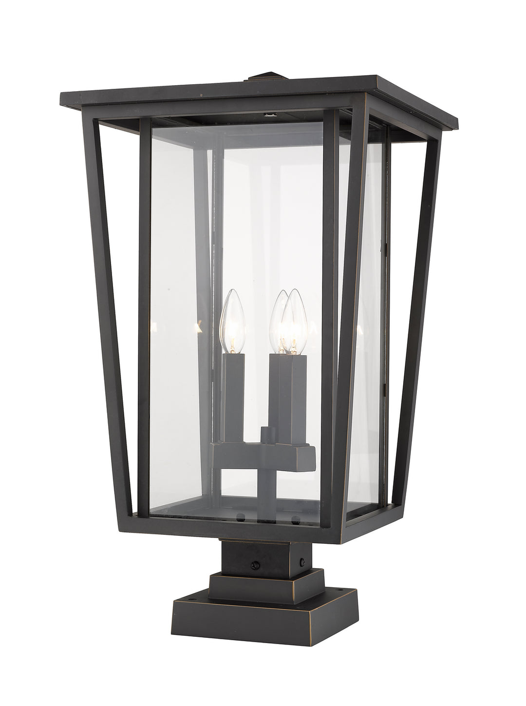 Z-Lite Canada - 571PHXLS-SQPM-ORB - Three Light Outdoor Pier Mounted Fixture - Seoul - Oil Rubbed Bronze