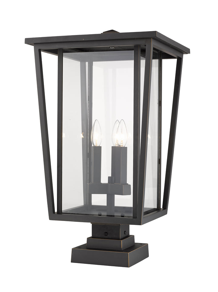 Z-Lite Canada - 571PHXLS-SQPM-ORB - Three Light Outdoor Pier Mounted Fixture - Seoul - Oil Rubbed Bronze