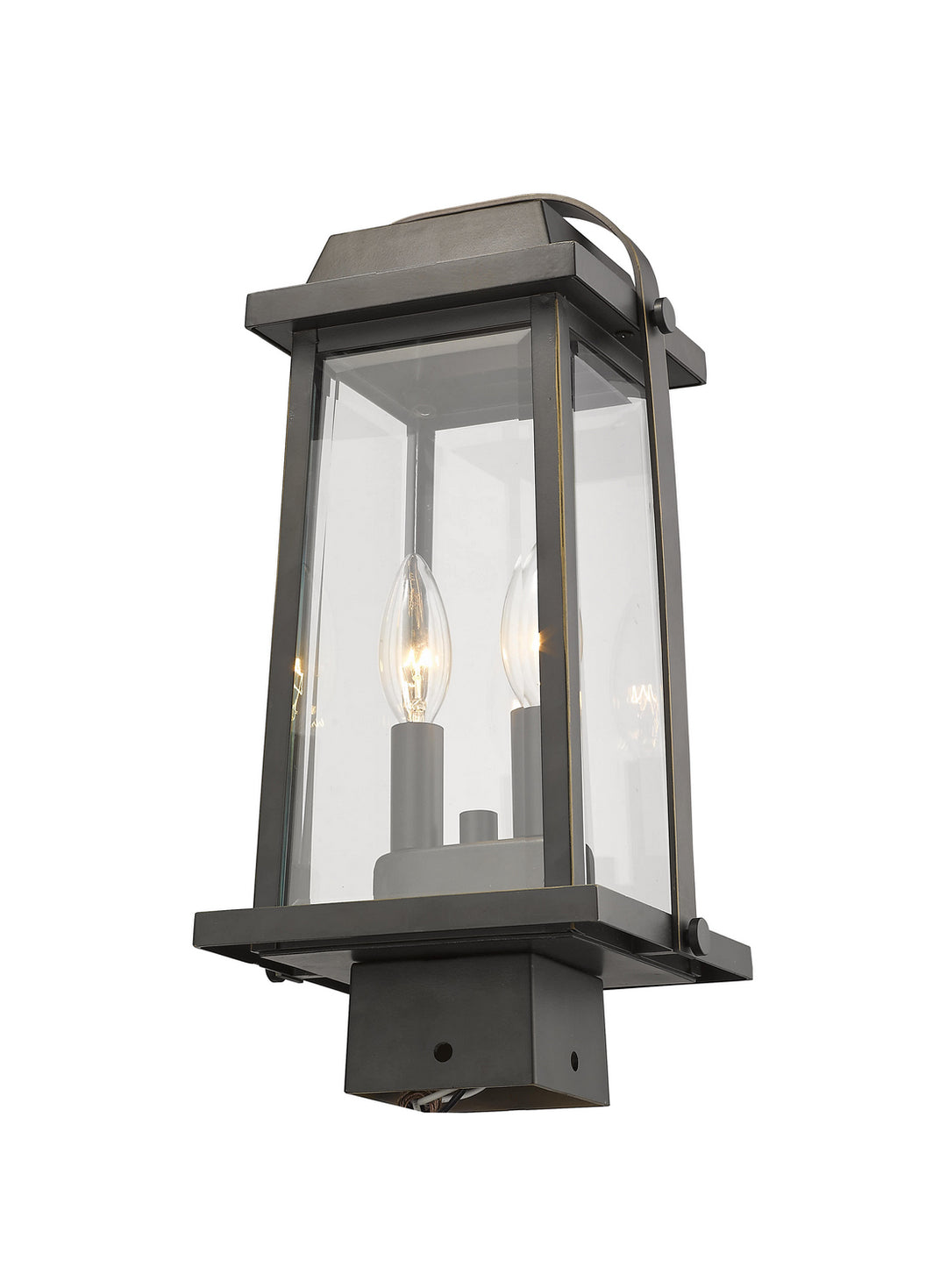 Z-Lite Canada - 574PHMS-ORB - Two Light Outdoor Post Mount Fixture - Millworks - Oil Rubbed Bronze