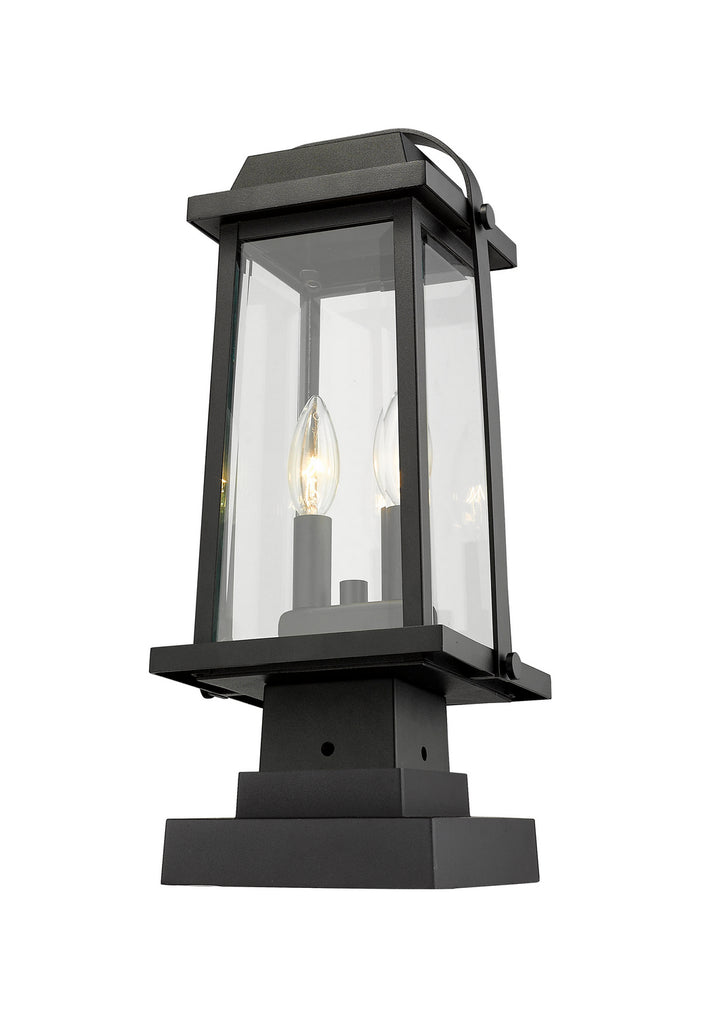 Z-Lite Canada - 574PHMS-SQPM-BK - Two Light Outdoor Pier Mounted Fixture - Millworks - Black