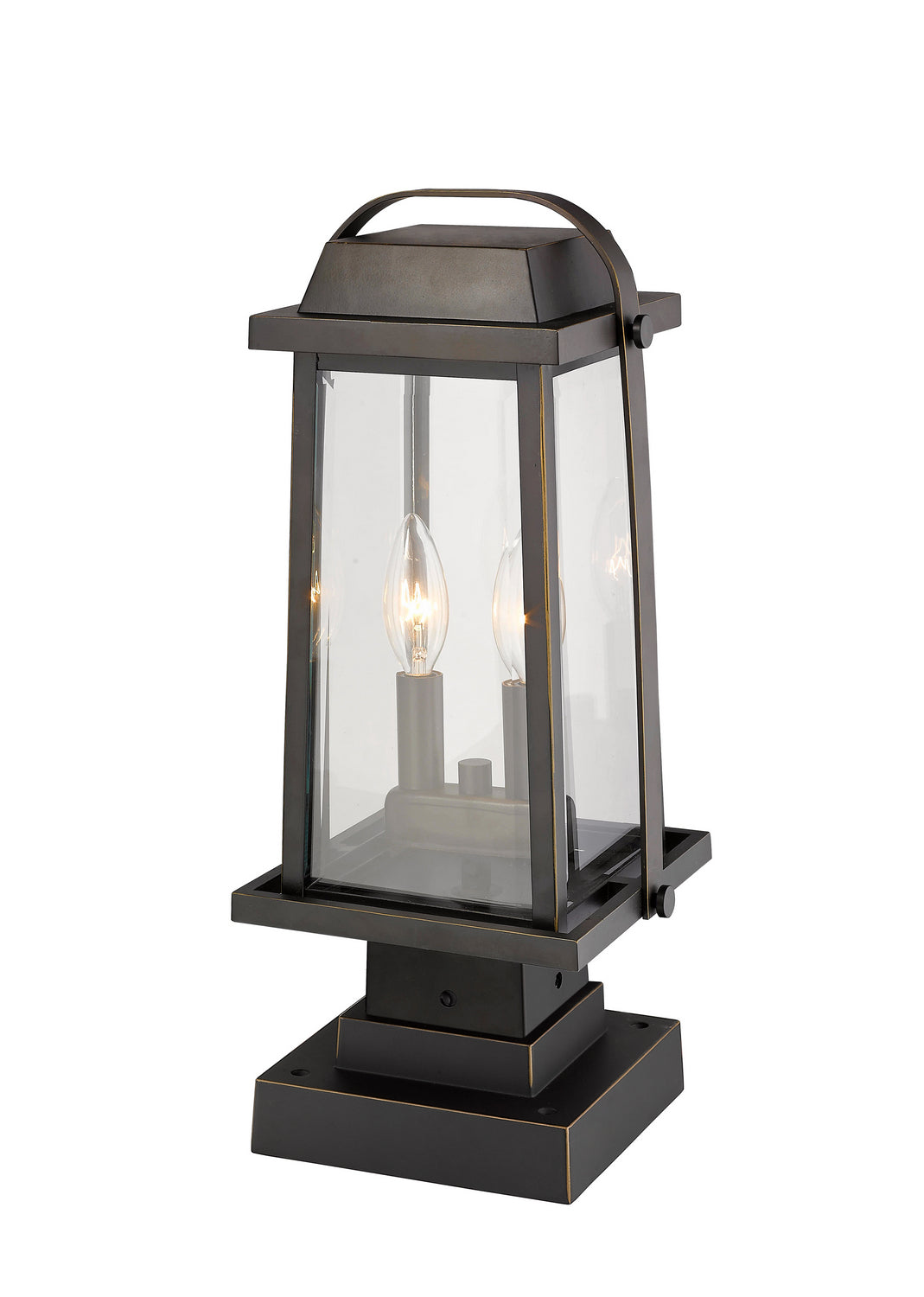 Z-Lite Canada - 574PHMS-SQPM-ORB - Two Light Outdoor Pier Mounted Fixture - Millworks - Oil Rubbed Bronze