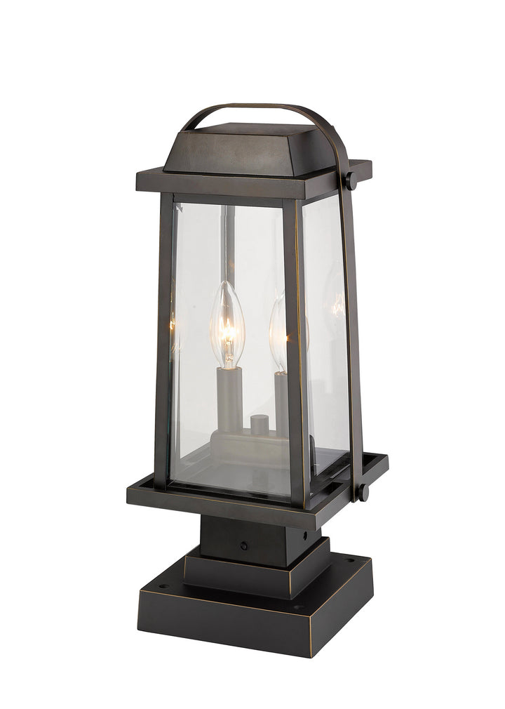 Z-Lite Canada - 574PHMS-SQPM-ORB - Two Light Outdoor Pier Mounted Fixture - Millworks - Oil Rubbed Bronze