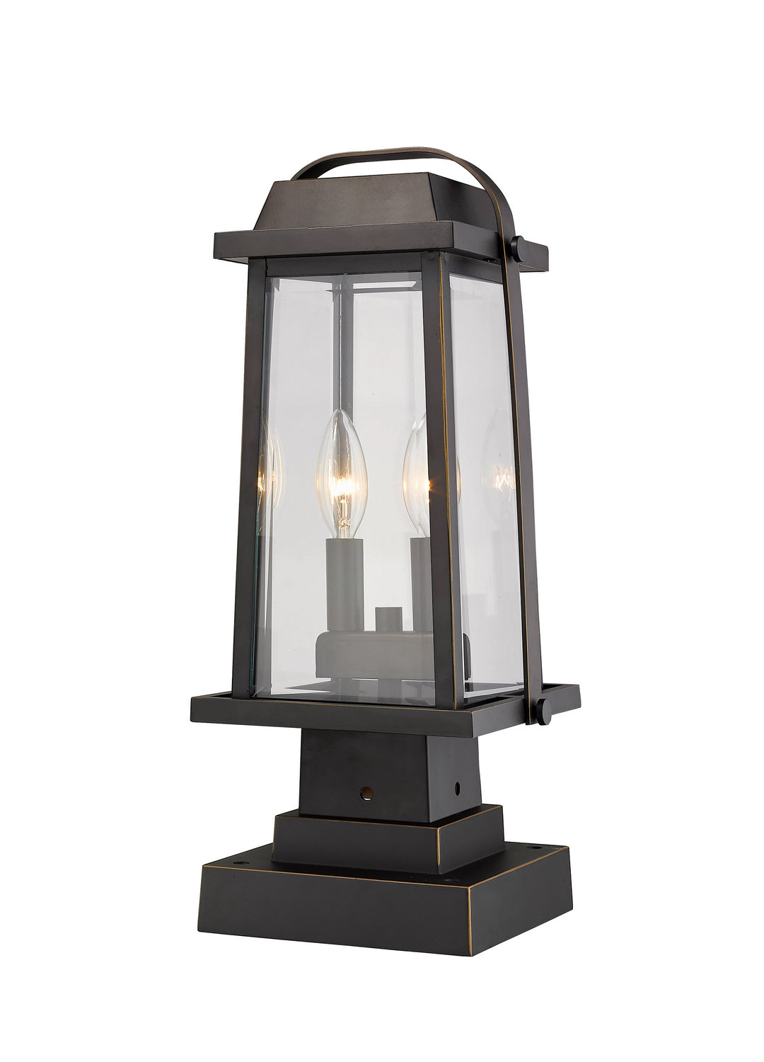 Z-Lite Canada - 574PHMS-SQPM-ORB - Two Light Outdoor Pier Mounted Fixture - Millworks - Oil Rubbed Bronze