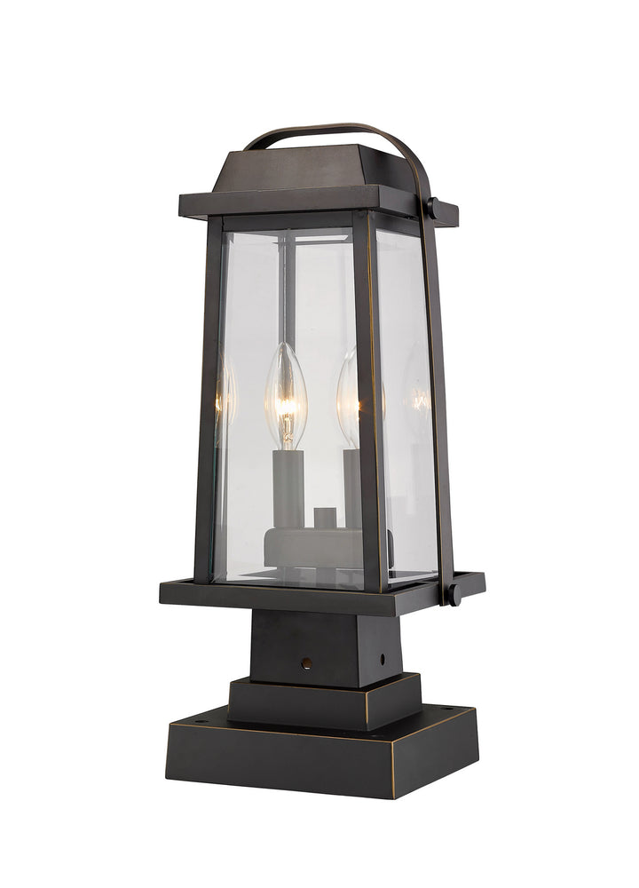Z-Lite Canada - 574PHMS-SQPM-ORB - Two Light Outdoor Pier Mounted Fixture - Millworks - Oil Rubbed Bronze