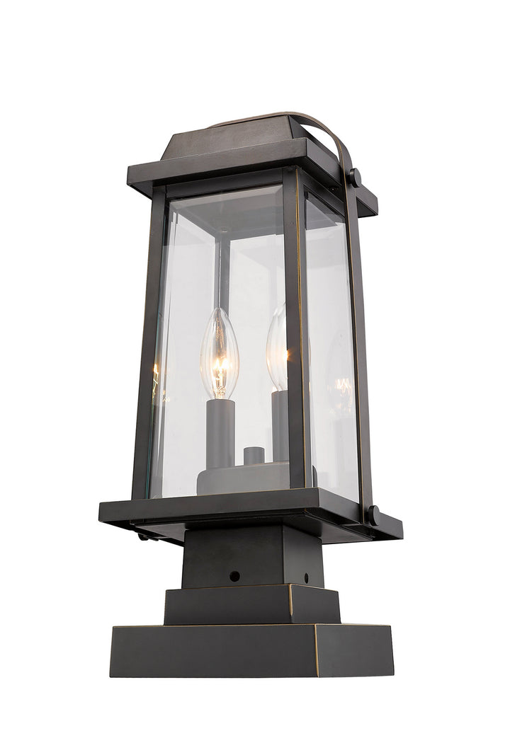 Z-Lite Canada - 574PHMS-SQPM-ORB - Two Light Outdoor Pier Mounted Fixture - Millworks - Oil Rubbed Bronze