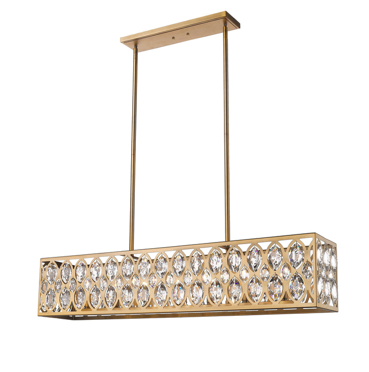 Z-Lite Canada - 6010-42HB - Seven Light Linear Chandelier - Dealey - Heirloom Brass