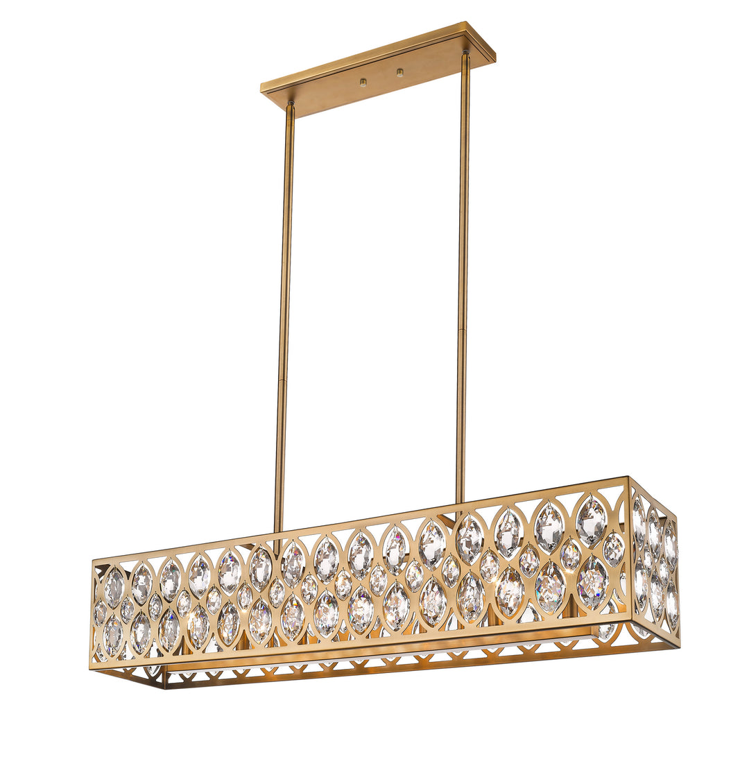Z-Lite Canada - 6010-42HB - Seven Light Linear Chandelier - Dealey - Heirloom Brass