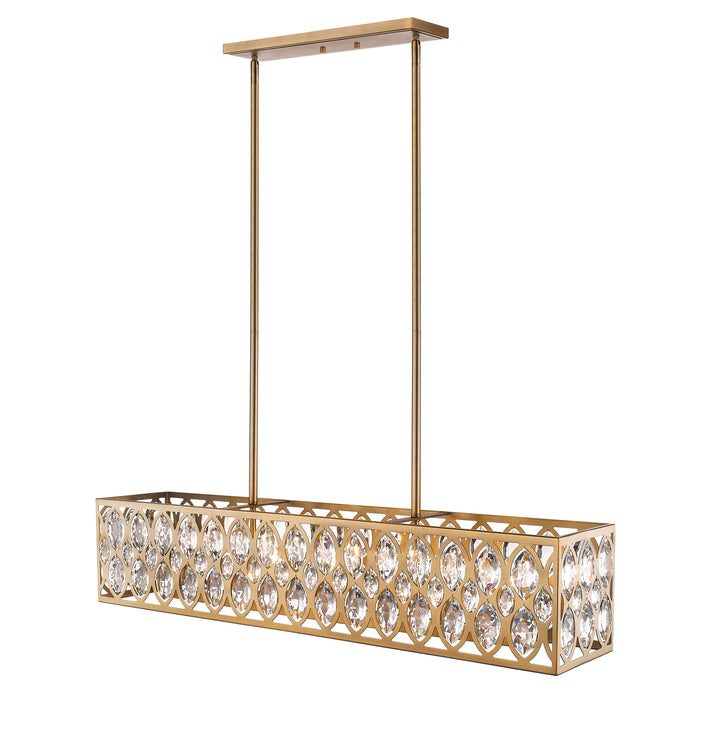 Z-Lite Canada - 6010-42HB - Seven Light Linear Chandelier - Dealey - Heirloom Brass