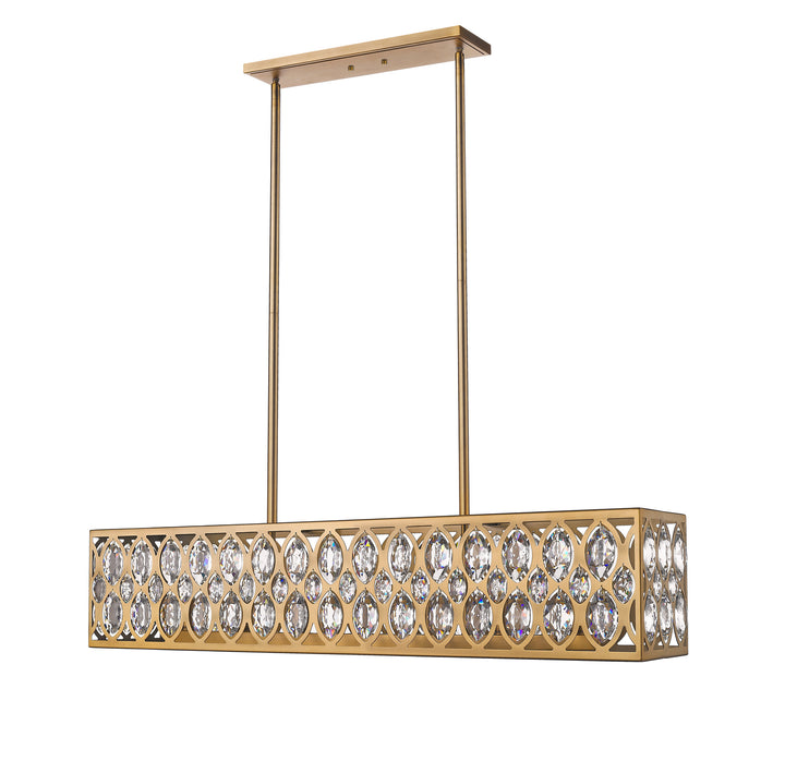 Z-Lite Canada - 6010-42HB - Seven Light Linear Chandelier - Dealey - Heirloom Brass