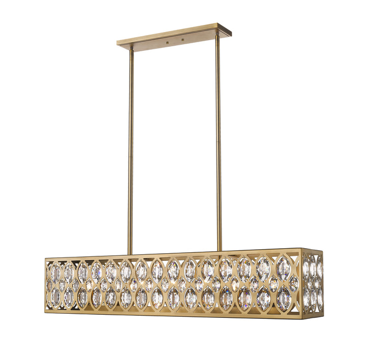 Z-Lite Canada - 6010-42HB - Seven Light Linear Chandelier - Dealey - Heirloom Brass