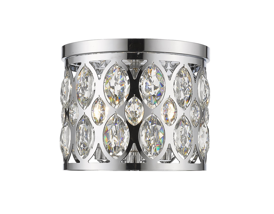 Dealey Three Light Flush Mount in Chrome - available from The Lighting Shoppe, trusted by Canadian homeowners